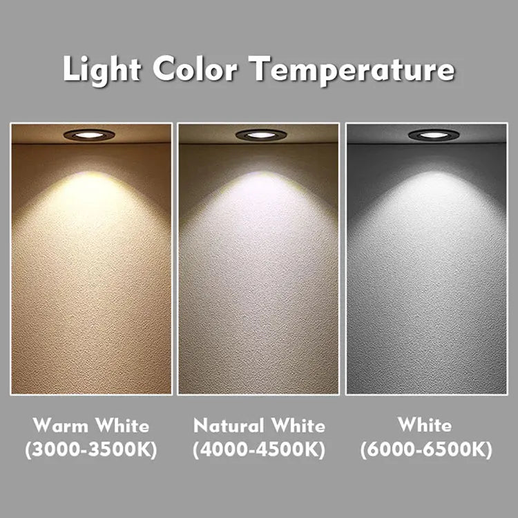 4-Piece Ultra Thin 3W LED Downlight Embedded Cabinet Light Bulb 3W 12V DC Silver White Shell 55mm Hole Closet Yacht Light Lamp
