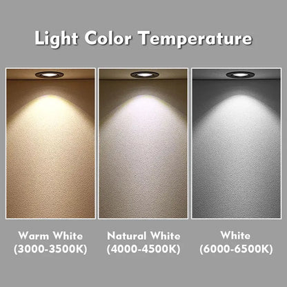 4-Piece Ultra Thin 3W LED Downlight Embedded Cabinet Light Bulb 3W 12V DC Silver White Shell 55mm Hole Closet Yacht Light Lamp