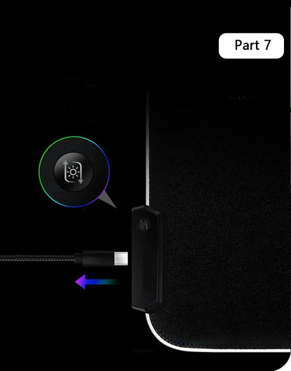 RGB LED Gaming Mouse Pad | 10+ Color Modes | Desk Setup Accessory