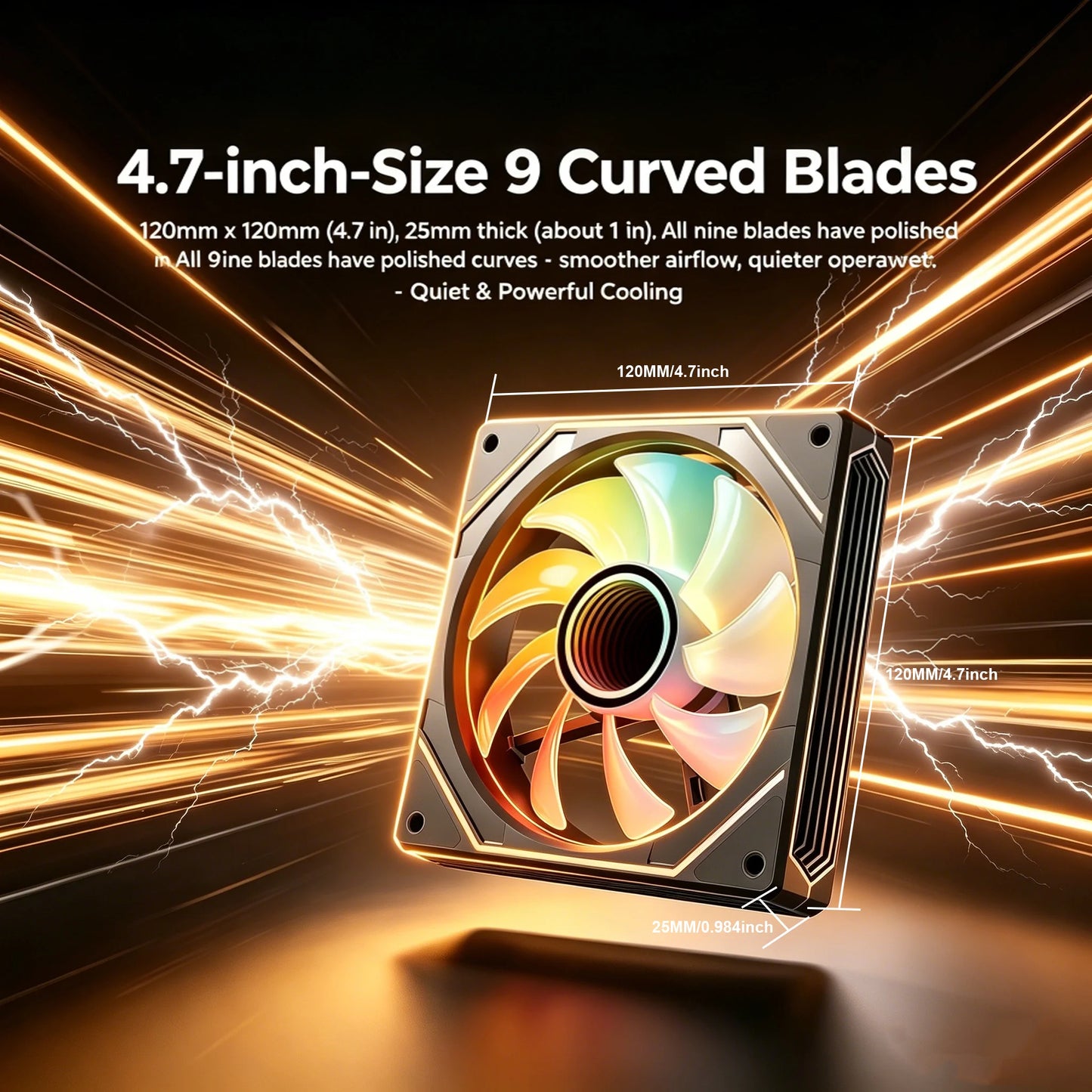 5 Pack ARGB PWM Fans,3 Forward Fan +2 Reverse Fans,5V Addressable RGB Fans with Controller and Remote control