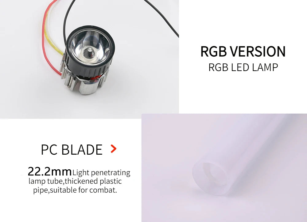 RGB Metal Lightsaber — 14-Color LED Sword with Sound Effects & USB Rechargeable Battery