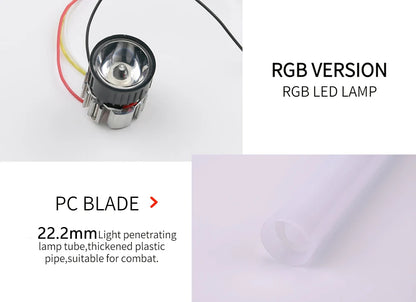 RGB Metal Lightsaber — 14-Color LED Sword with Sound Effects & USB Rechargeable Battery