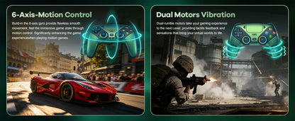 RGB Light Controller For PlayStation 5/PS5 Pro/Slim/PC Wireless Gamepad Marco/Turbo NO Drift Hall Effect Gaming Control Joystick
