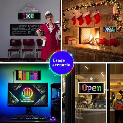 Smart Led Display Screen APP Control Customizable Tex With Bluetooth Programmable Led Eyes for Car DIY Store Hotel Holiday Decor