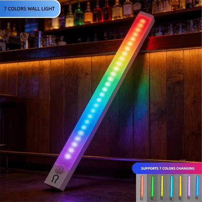 RGB Ambient Sensor Light - Adjustable Rainbow Gradient Running Light Suitable for Various Scenes Such As Living Room Bedroom