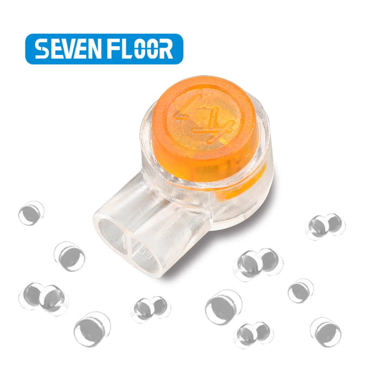 50/100/200PCS Waterproof Gel-Filled Orange Clear Button Telephone Wire Connectors UY Butt Splice Connector K1 Network Cable Term
