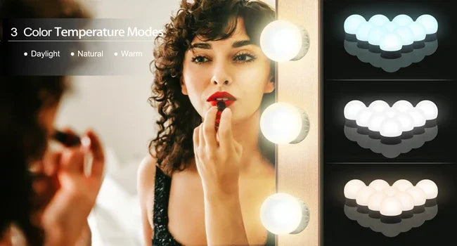 Mirror Light 10 Bulbs Vanity Lights USB Bathroom Dressing Table Lighting Dimmable LED Vanity Light For Makeup Mirror LED Light