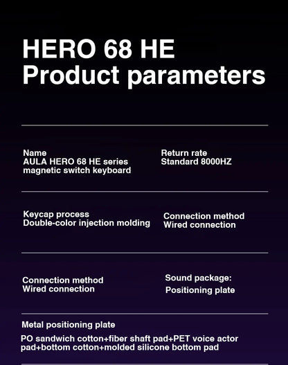 HERO 68HE RGB Mechanical Gaming Keyboard, 68-Key Wired