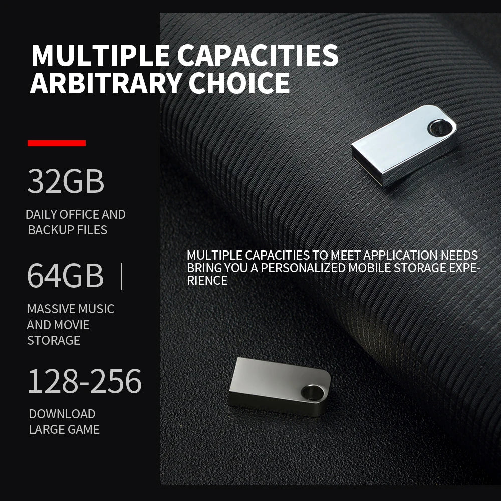 Mini U-disk Flash Drive With High-speed Memory Metal Logo Pendrive USB Fflash Drives 32GB 4GB 64GB USB Stick Usb 3.0 Pen Drive