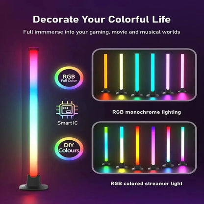 RGB Pickup RGB LED Light Bar USB Powered Smart Music Rhythm Lights Light Music Rhythm Sync Atmosphere Light Holiday Atmosphere
