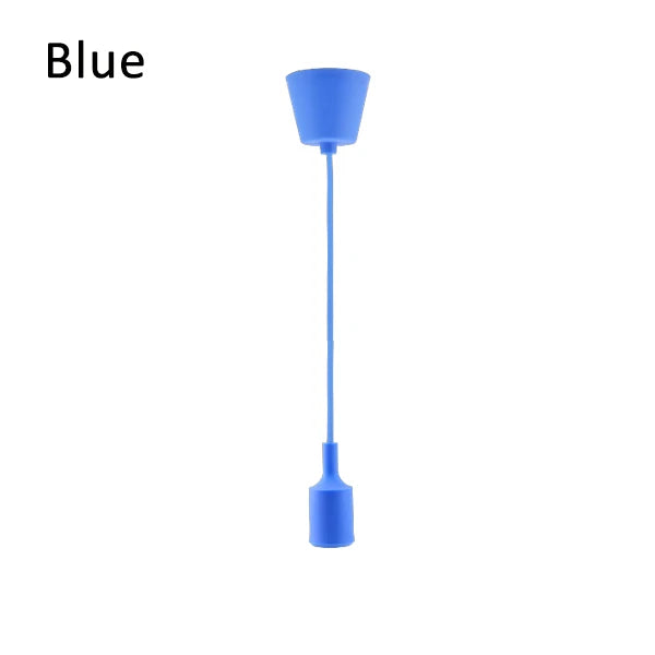 Pendant Lights Modern Simple Single Head Silica Gel Pendant Lamps AC90-260V E27 Holder 100cm Cord 13 Colors
