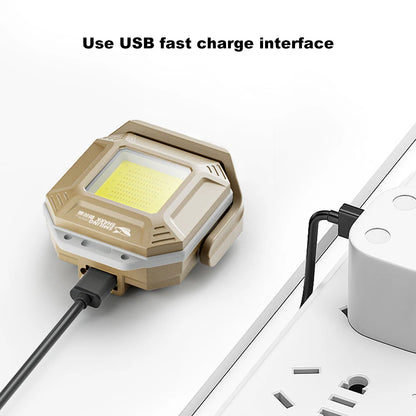 COB LED Inspection Lamp Waterproof Flashlight with Magnetic Base Emergency Light Rechargeable for Car Repair Emergency Workshop