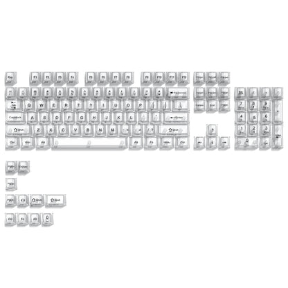 115 Keys Purple Transparent Clear Keycaps Crystal Ceramic PC Keycap RGB Shine Through Key cap MDA Profile for MX Switch Keyboard