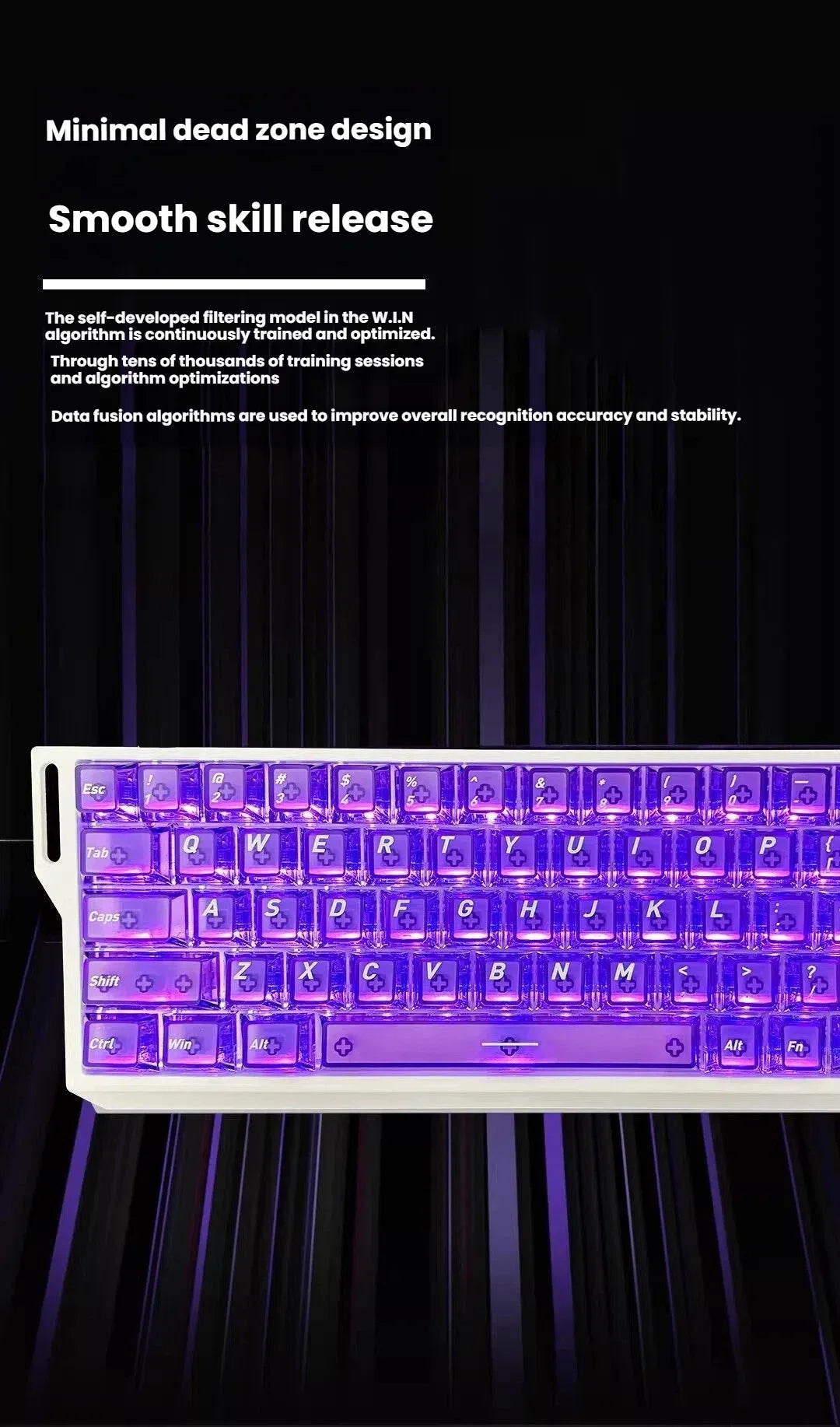 Wired Mechanical Keyboard 68 Keys RGB Backlit Mini Compact Gaming Keyboard Hall Effect Magnetic Switch For Laptop PC FPS