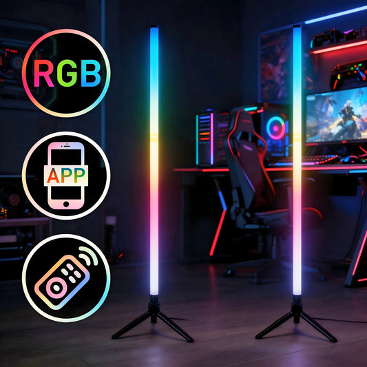 RGB Gaming Floor Lamp with App & Remote Control | E-Sports Atmosphere Light