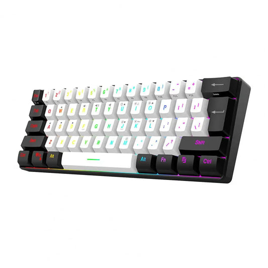 Rgb Keyboard Compact 61-key Wired Mechanical Gaming Keyboard with Rgb Light Design for Lightweight Computer Use