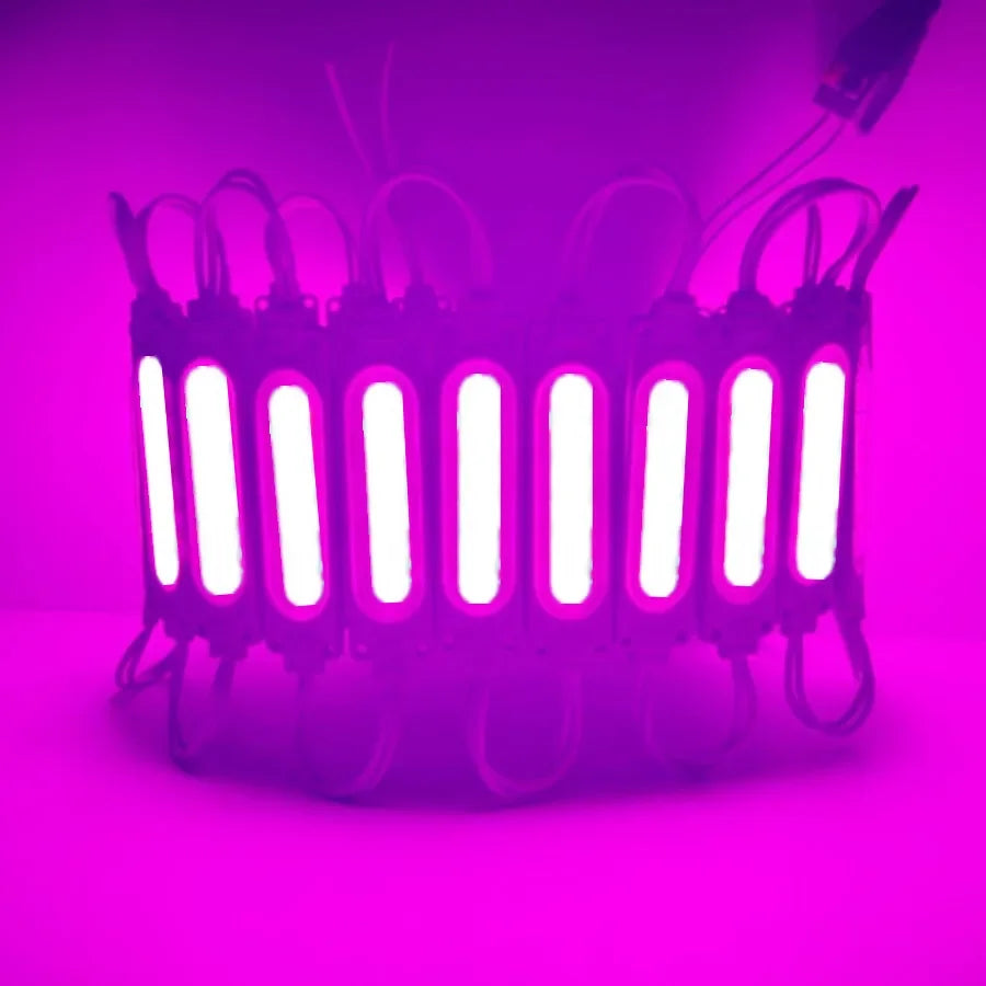 Wholesale 10PCS/lot 12V Multicolour Led Modules COB Light Backlight Shop Banner Waterproof IP65 Christmas Decorations Warm White