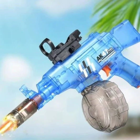 Water Gun for Water Wars, Electric Water Gun with Continuous Flashing Lights, Large Capacity, Strong Shooting Range