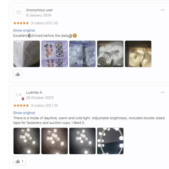 Mirror Light 10 Bulbs Vanity Lights USB Bathroom Dressing Table Lighting Dimmable LED Vanity Light For Makeup Mirror LED Light