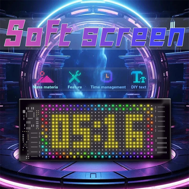 Smart Led Display Screen APP Control Customizable Tex With Bluetooth Programmable Led Eyes for Car DIY Store Hotel Holiday Decor