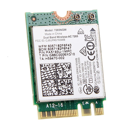 7265AC  7265NGW WiFi Card Dual Band 2.4G/5GHz 300Mbps + 867Mbps NGFF M.2 802.11AC