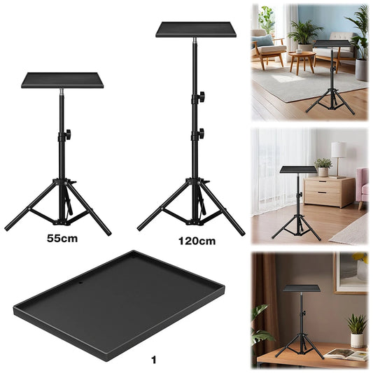 Projectors Tray 1/4inch Thread Tripod Tray Height Adjustable DJ Equipment Holder Telescopic Rod Standing for Projector Monitors