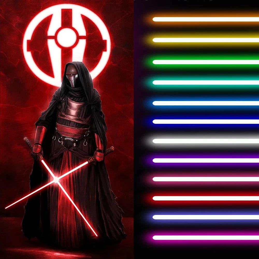 RGB Metal Lightsaber — 14-Color LED Sword with Sound Effects & USB Rechargeable Battery