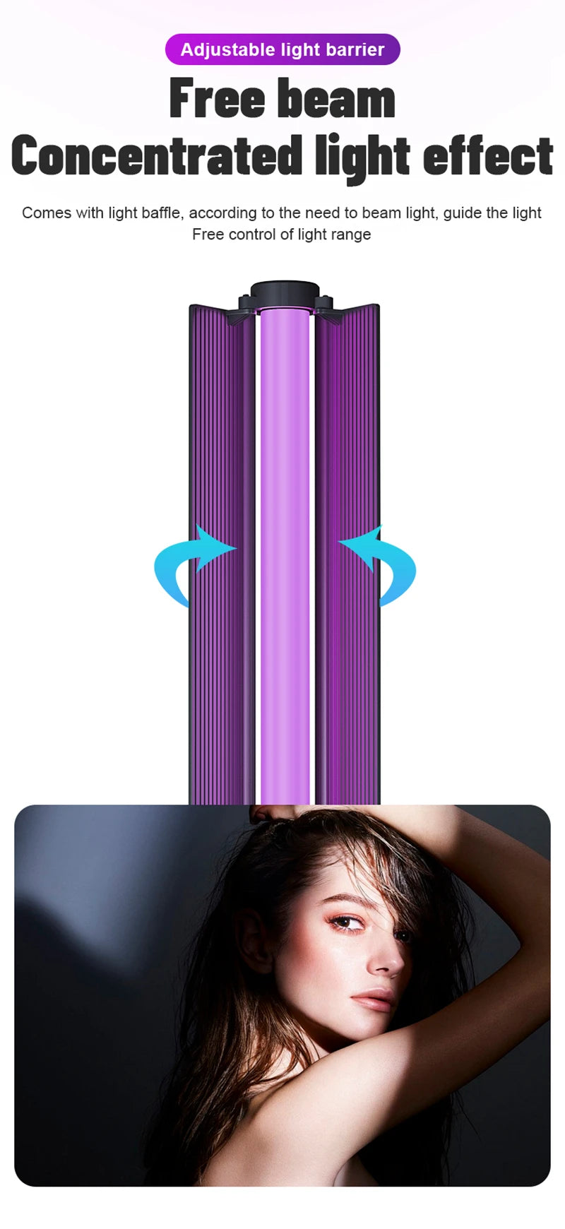 Upgrade RGB Video Light Stick w Barndoor Wand Party Colorful LED Lamp Fill Light Handheld Flash Speedlight Photography Lighting