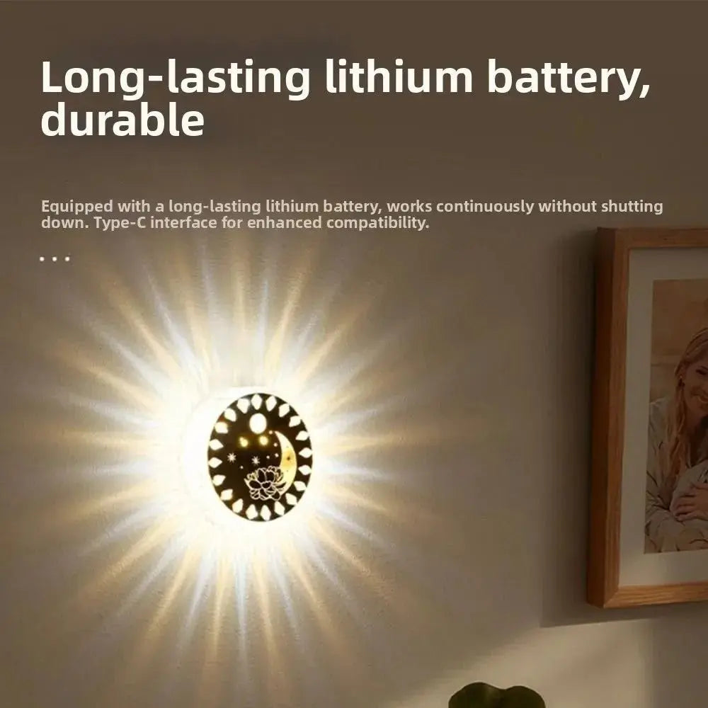 RGB Ambient Light Wireless Wall Lamp USB Rechargeable Dimmable Control RGB Gradient Lamp Motion Sensor Magnetic Sticker