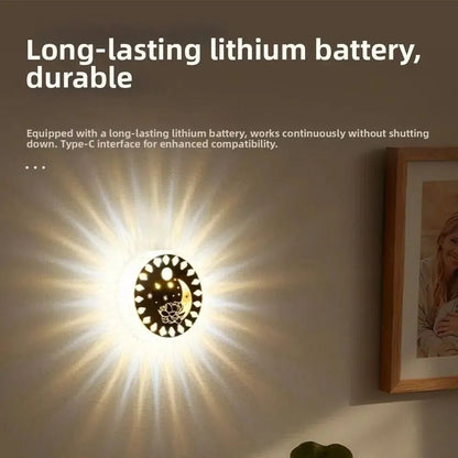 RGB Ambient Light Wireless Wall Lamp USB Rechargeable Dimmable Control RGB Gradient Lamp Motion Sensor Magnetic Sticker