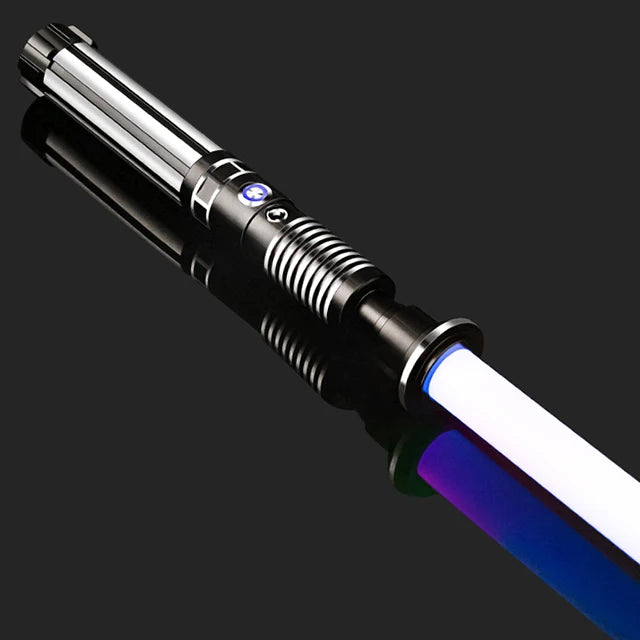 RGB Metal Lightsaber — 14-Color LED Sword with Sound Effects & USB Rechargeable Battery