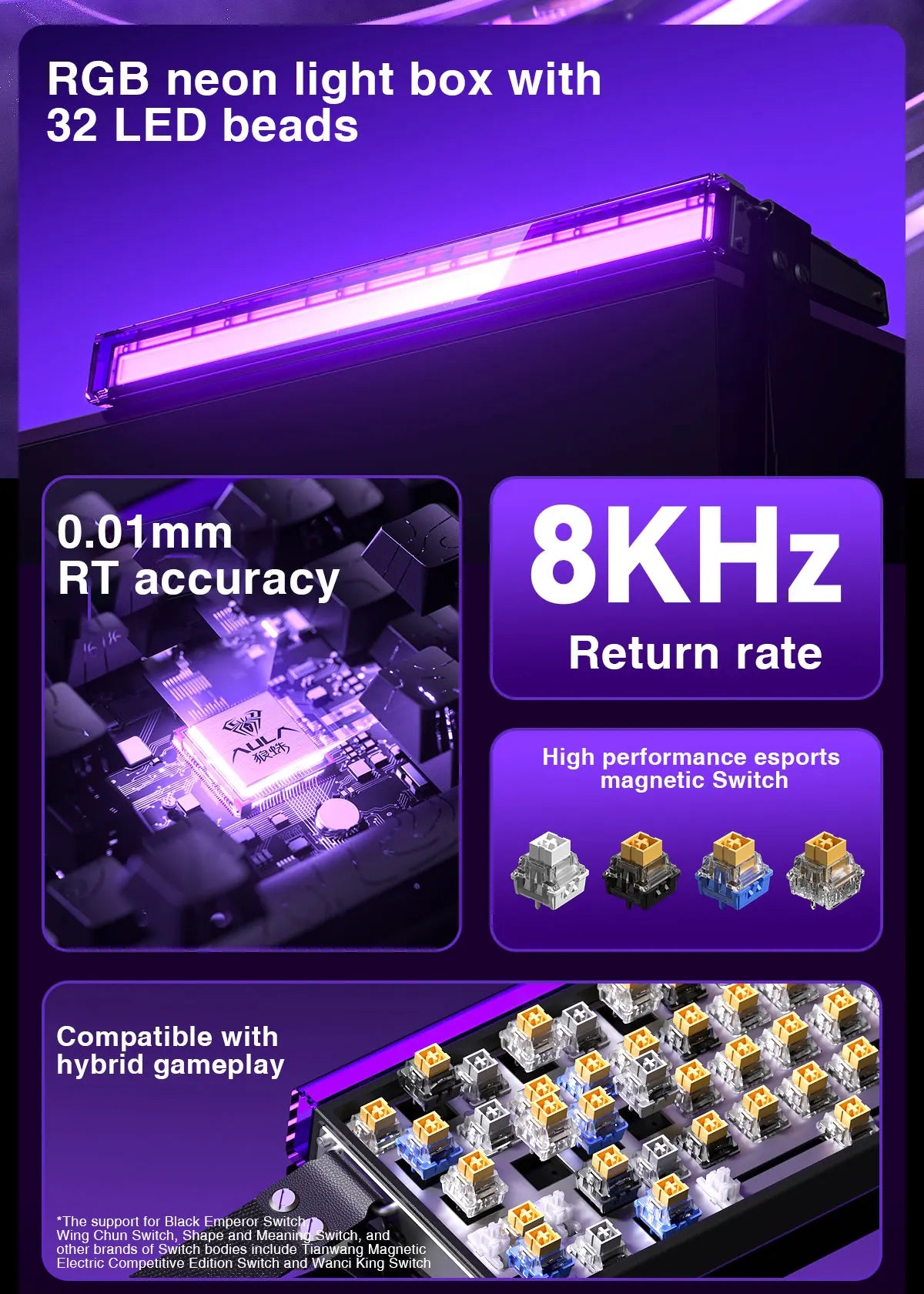 HERO 68HE RGB Mechanical Gaming Keyboard, 68-Key Wired