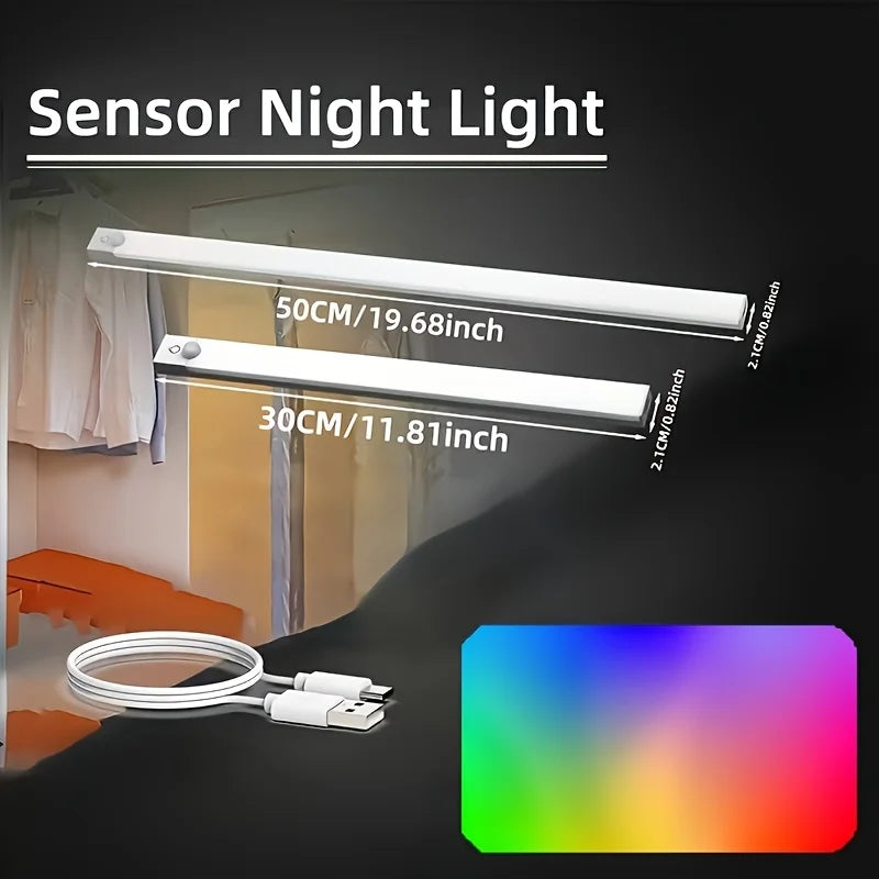 RGB Ambient Sensor Light - Adjustable Rainbow Gradient Running Light Suitable for Various Scenes Such As Living Room Bedroom