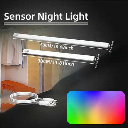 RGB Ambient Sensor Light - Adjustable Rainbow Gradient Running Light Suitable for Various Scenes Such As Living Room Bedroom
