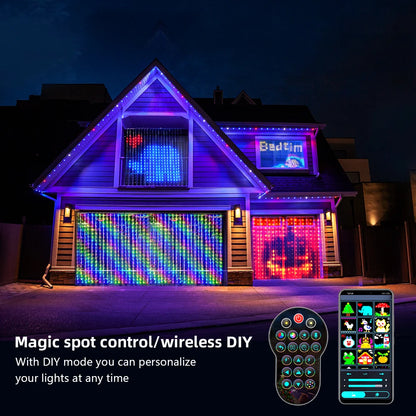 Smart LED RGB ColorRGB, Smart Curtain String Light Bluetooth APP Control Christmas Fairy Light DIY Picture Display Garland Decor
