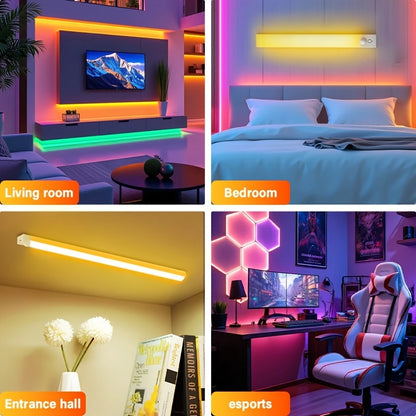 RGB Ambient Sensor Light - Adjustable Rainbow Gradient Running Light Suitable for Various Scenes Such As Living Room Bedroom