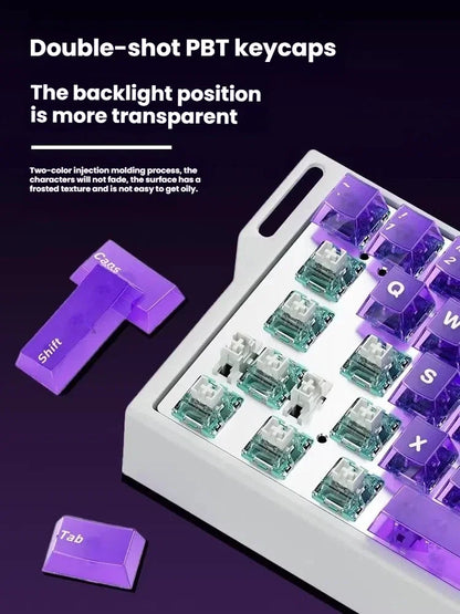 Wired Mechanical Keyboard 68 Keys RGB Backlit Mini Compact Gaming Keyboard Hall Effect Magnetic Switch For Laptop PC FPS