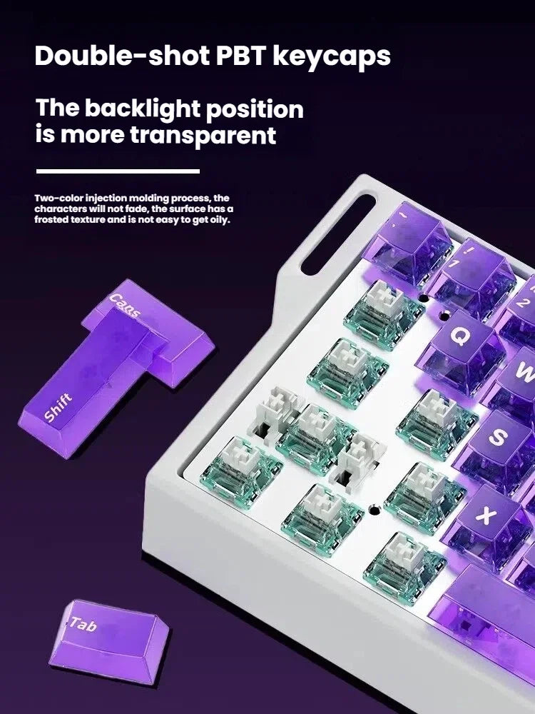 Wired Mechanical Keyboard 68 Keys RGB Backlit Mini Compact Gaming Keyboard Hall Effect Magnetic Switch For Laptop PC FPS