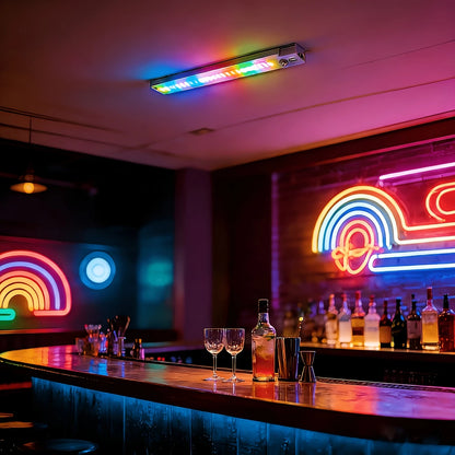 RGB Ambient Sensor Light - Adjustable Rainbow Gradient Running Light Suitable for Various Scenes Such As Living Room Bedroom