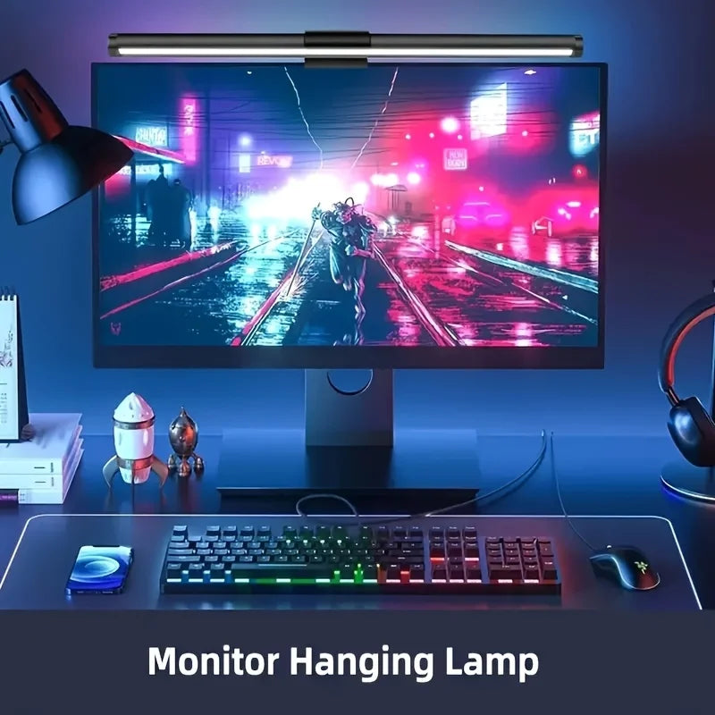RGB Stepless Dimming LED Monitor Light Bar Eye Protection for Computers Laptops Work Study Game Screen Hanging