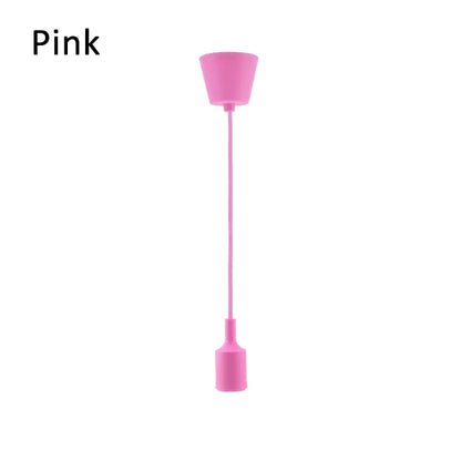 Pendant Lights Modern Simple Single Head Silica Gel Pendant Lamps AC90-260V E27 Holder 100cm Cord 13 Colors