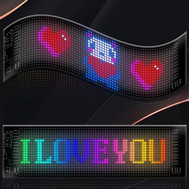 Smart Led Display Screen APP Control Customizable Tex With Bluetooth Programmable Led Eyes for Car DIY Store Hotel Holiday Decor