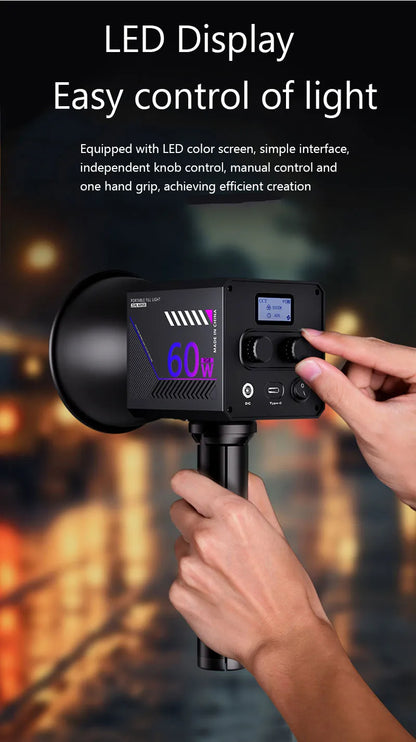 RGB Video Light Portable LED Photography Studio Light with 10000mAh Rechargeable for Vlog Streaming Live Photo Fill Lamp