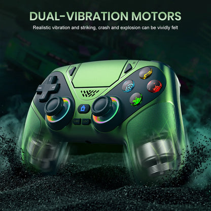 RGB Light Controller For PlayStation 5/PS5 Pro/Slim/PC Wireless Gamepad Marco/Turbo NO Drift Hall Effect Gaming Control Joystick