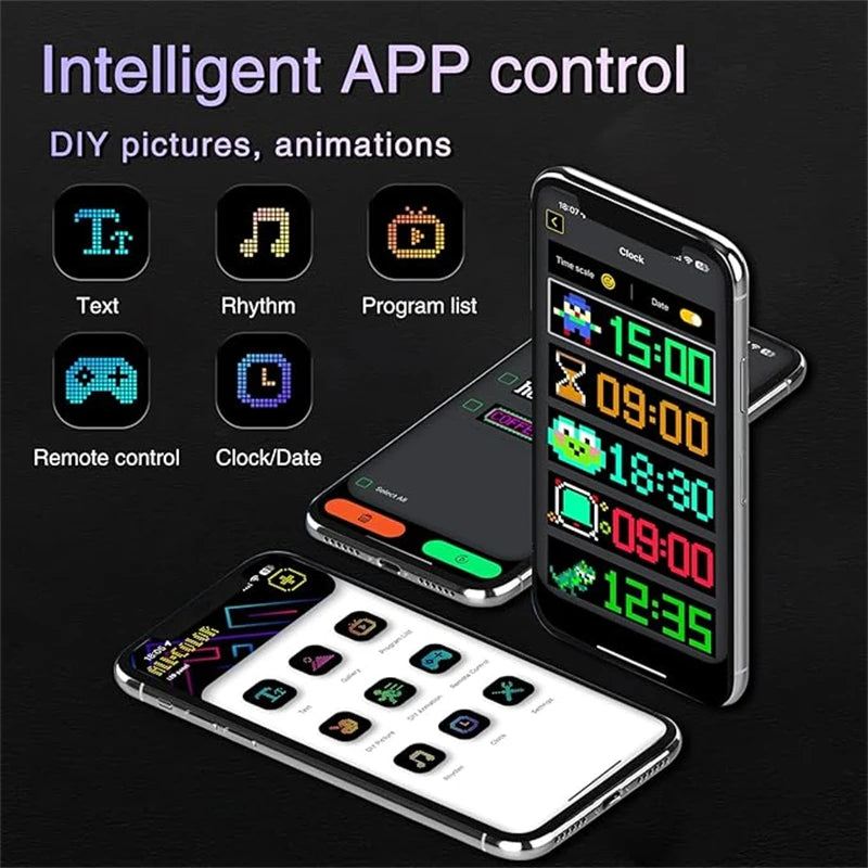 Smart Led Display Screen APP Control Customizable Tex With Bluetooth Programmable Led Eyes for Car DIY Store Hotel Holiday Decor