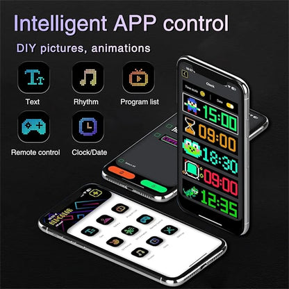 Smart Led Display Screen APP Control Customizable Tex With Bluetooth Programmable Led Eyes for Car DIY Store Hotel Holiday Decor