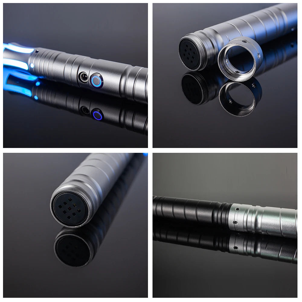 RGB Metal Lightsaber — 14-Color LED Sword with Sound Effects & USB Rechargeable Battery