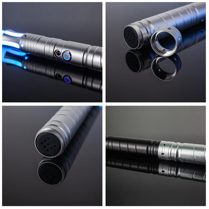 RGB Metal Lightsaber — 14-Color LED Sword with Sound Effects & USB Rechargeable Battery