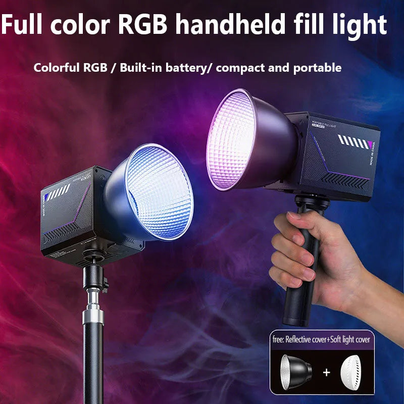 RGB Video Light Portable LED Photography Studio Light with 10000mAh Rechargeable for Vlog Streaming Live Photo Fill Lamp