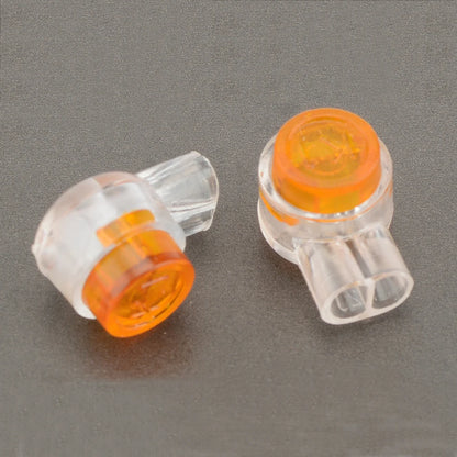 50/100/200PCS Waterproof Gel-Filled Orange Clear Button Telephone Wire Connectors UY Butt Splice Connector K1 Network Cable Term